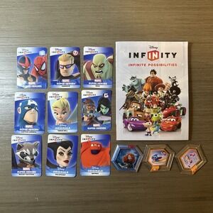 Disney‎ Infinity Lot of Power Discs, Cards, and Infinite Possibilities Booklet